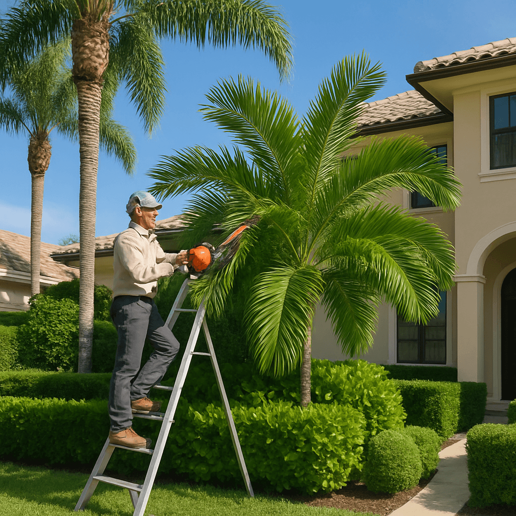 Palm tree and hedge trimming service in Apollo Beach and Wimauma FL